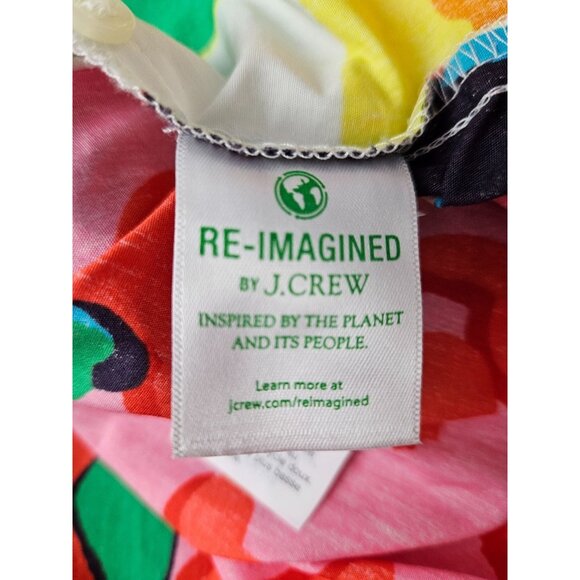 J.Crew Womens Floral Print Button-Up Shirt Size 2 Classic Fit Cotton Multicolor - Picture 10 of 10